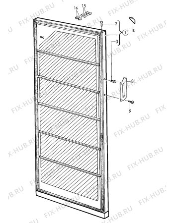 Взрыв-схема холодильника Castor CMC290F - Схема узла Door 003